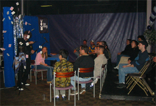 steve dacri performs the card fountain